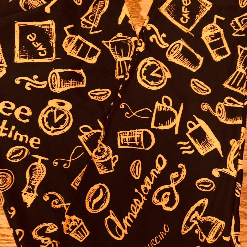 Lularoe coffee cafe leggings
